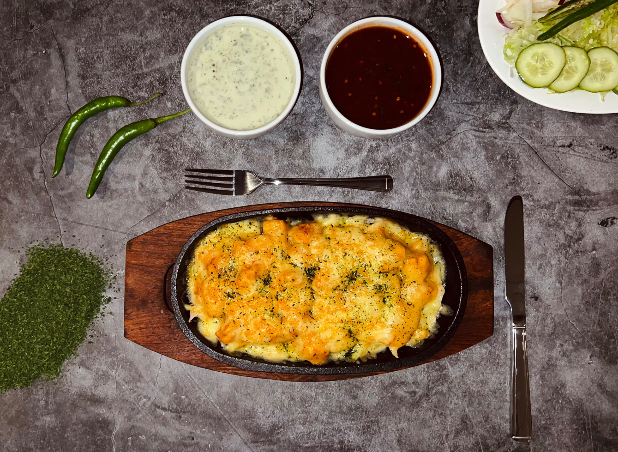 Ameen’s Nambali with sauces